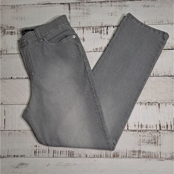 Gloria Vanderbilt Pinstriped Jeans - Picture 1 of 7